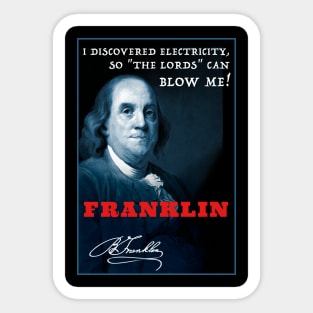 BENJAMIN FRANKLIN Sticker